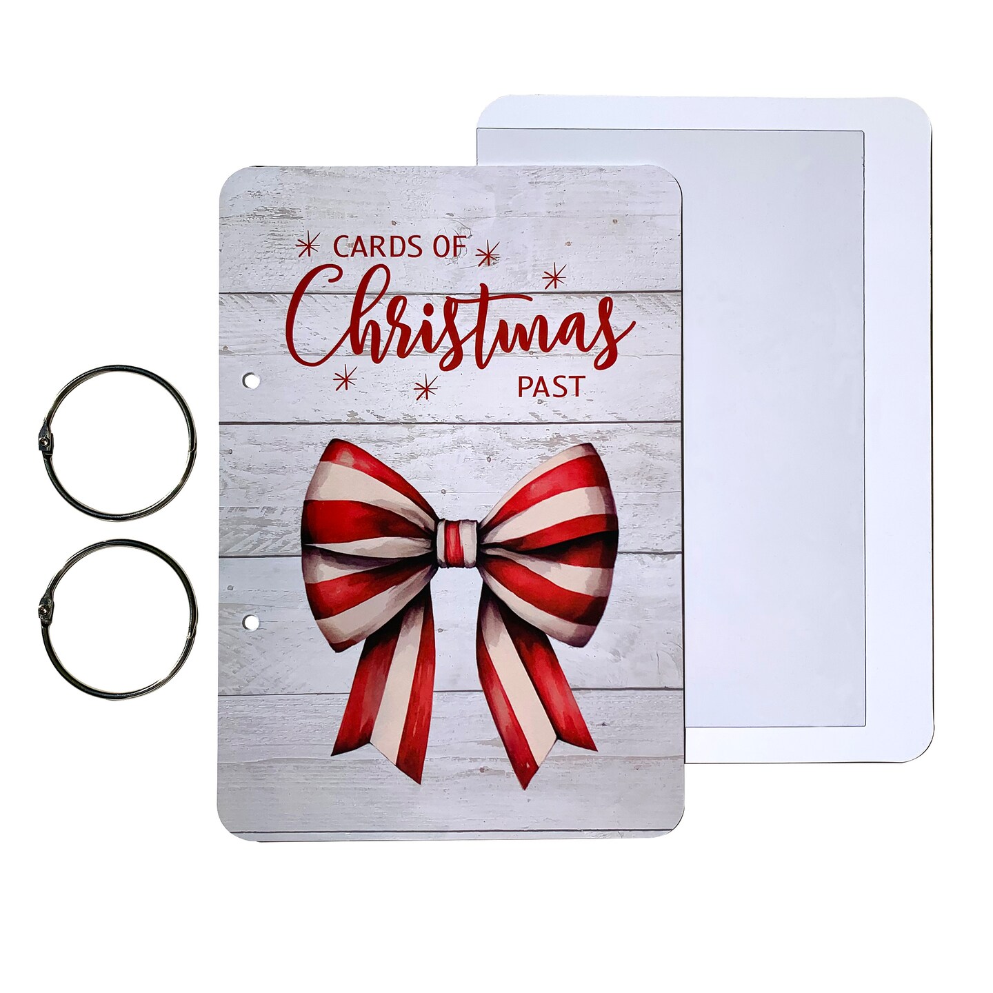 Great Papers! Christmas Bow Card Keeper with Rings and Template, 9.5&#x22; x 6.5&#x22; Cover, 1 each