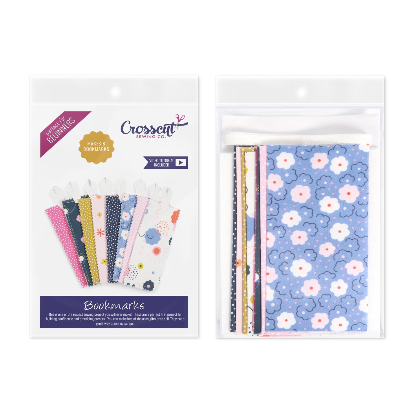 Crosscut Sewing Co.® Bookmark Sewing Project Kit for Beginners
