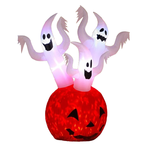 5.9FT Halloween Inflatable Pumpkin Ghost Outdoor Decorations Scary Blow up Decor