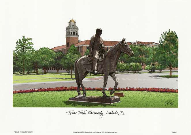 Texas Tech Red Raiders 14w x 11h Spirit Diploma Manhattan Black Frame with Bonus Campus Images Lithograph (value savings $59)