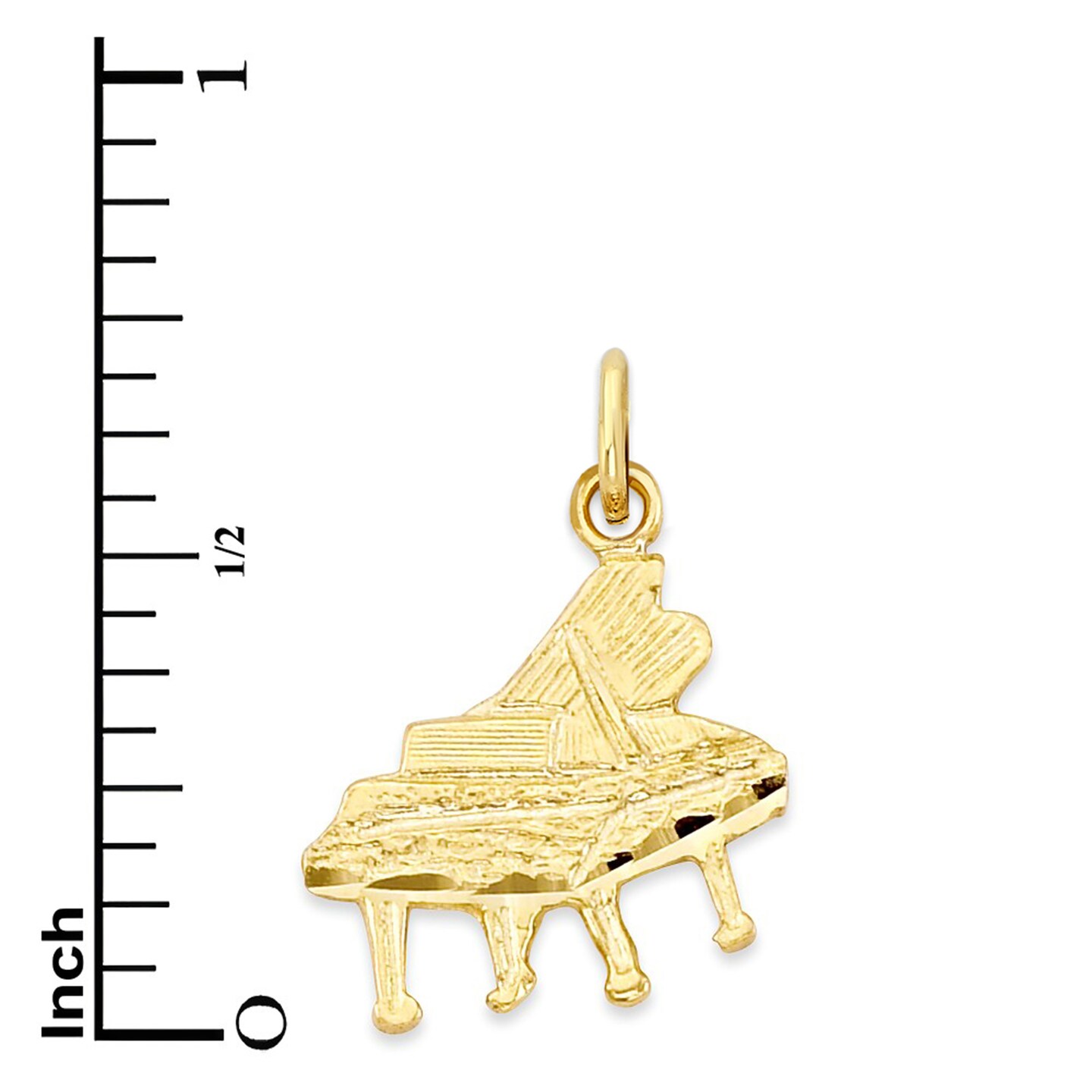 Piano Charm for Bracelet - Solid 10k or 14k Gold Music Jewelry