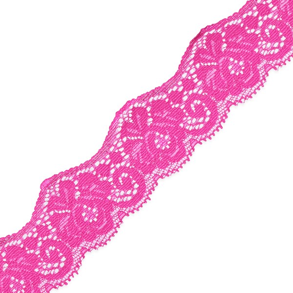 5 Yards of Samantha 1 1/2" Stretch Raschel Lace Trim | 5 yard cut