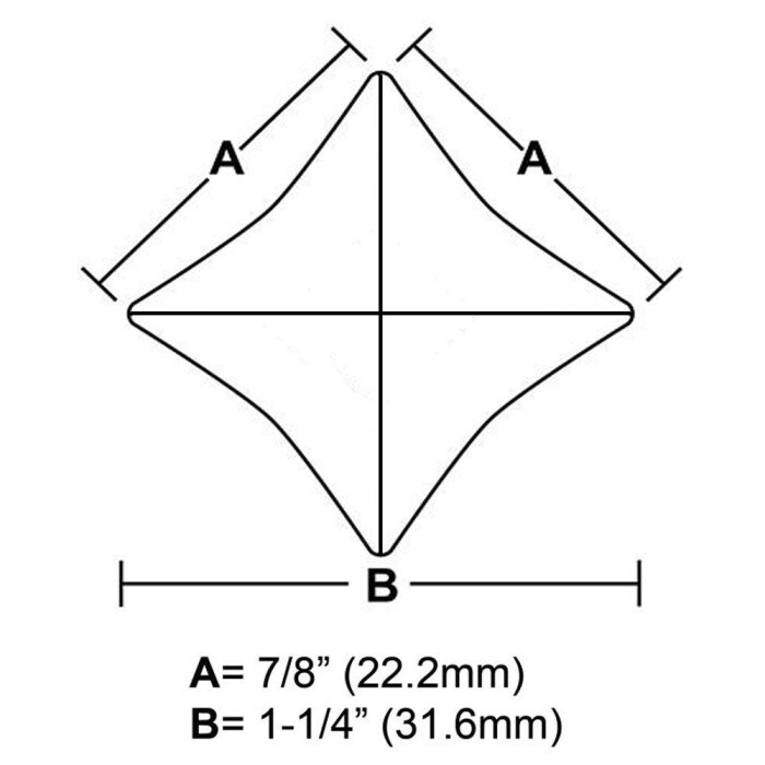 1&#x22; x 1&#x22; x 1-3/8&#x22; Star Clear Glass Bevel - 4.7MM Thick - 10 Pack