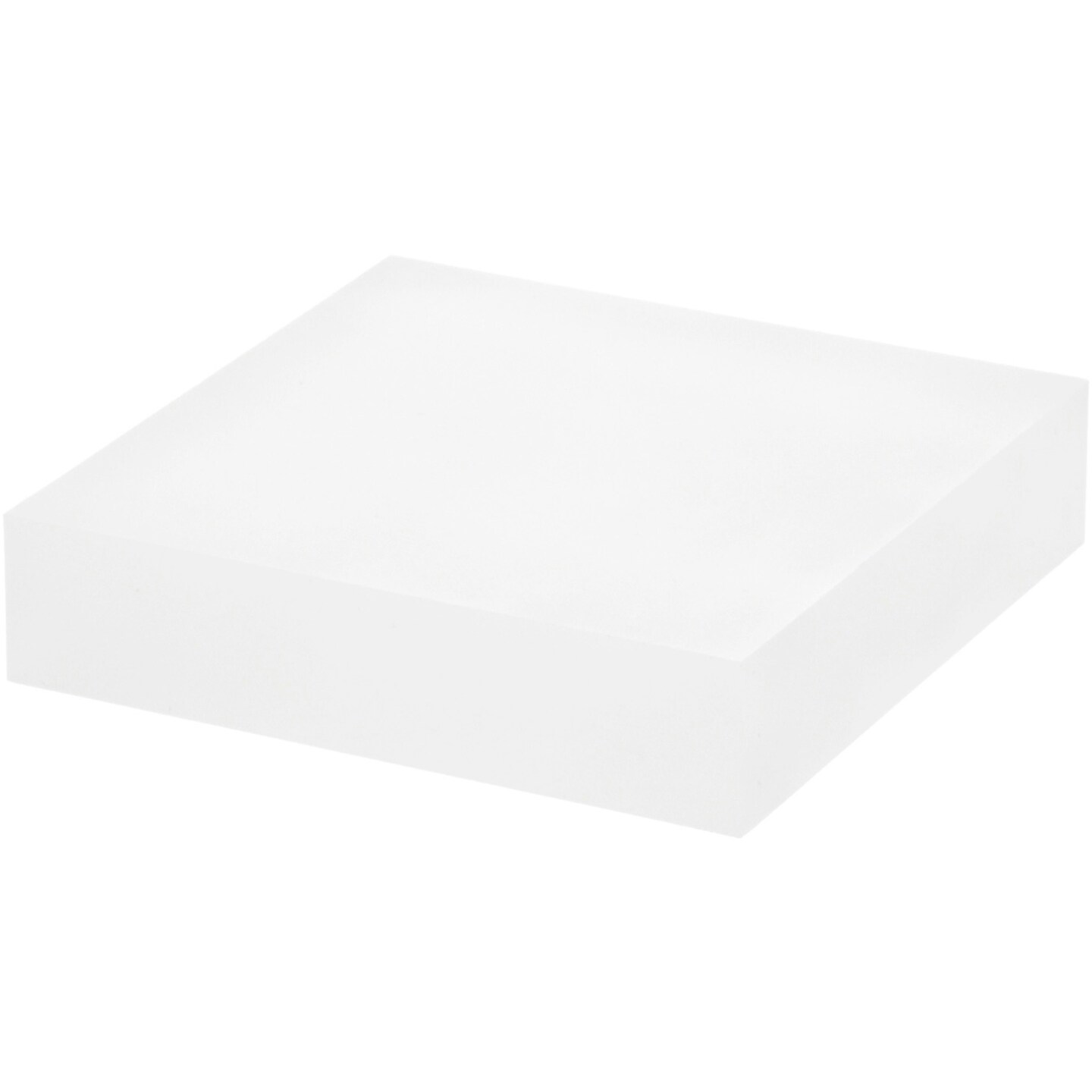 Plymor Frosted Acrylic Square Display Block, 1&#x22; H x 4&#x22; W x 4&#x22; D