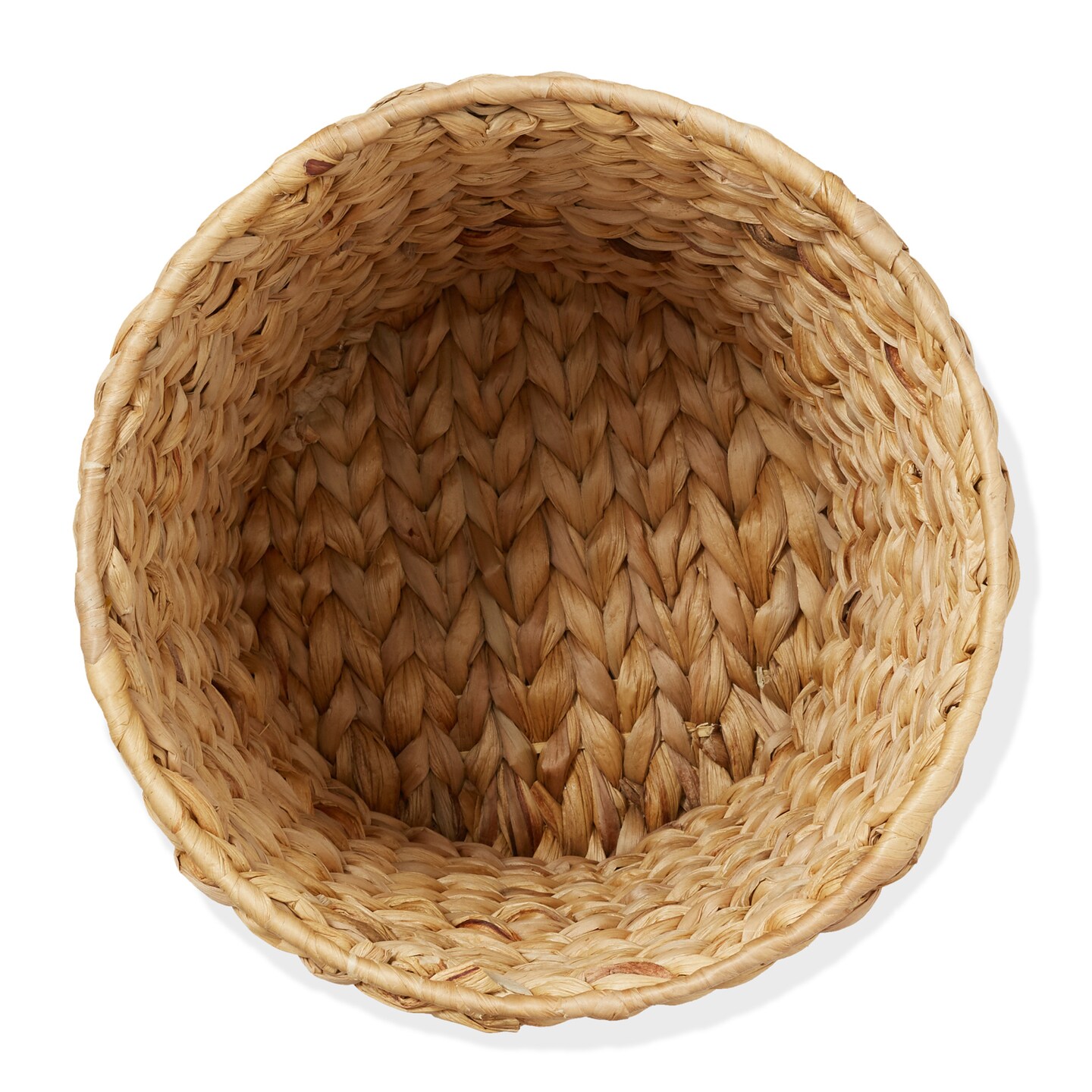 Casafield Waste Basket, Seagrass Water Hyacinth Woven Wicker Trash Can for Bathroom, Bedroom, Laundry Room, Home Office