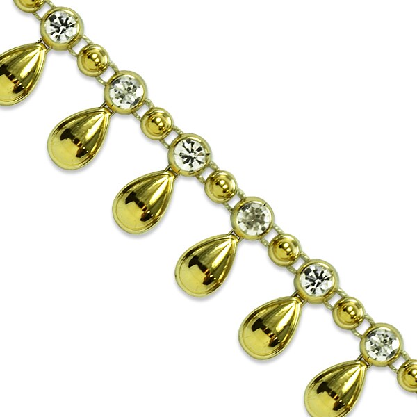 5 yards of Nina 3/4&#x22; Teardrop Rhinestone Trim | 5 yard cut