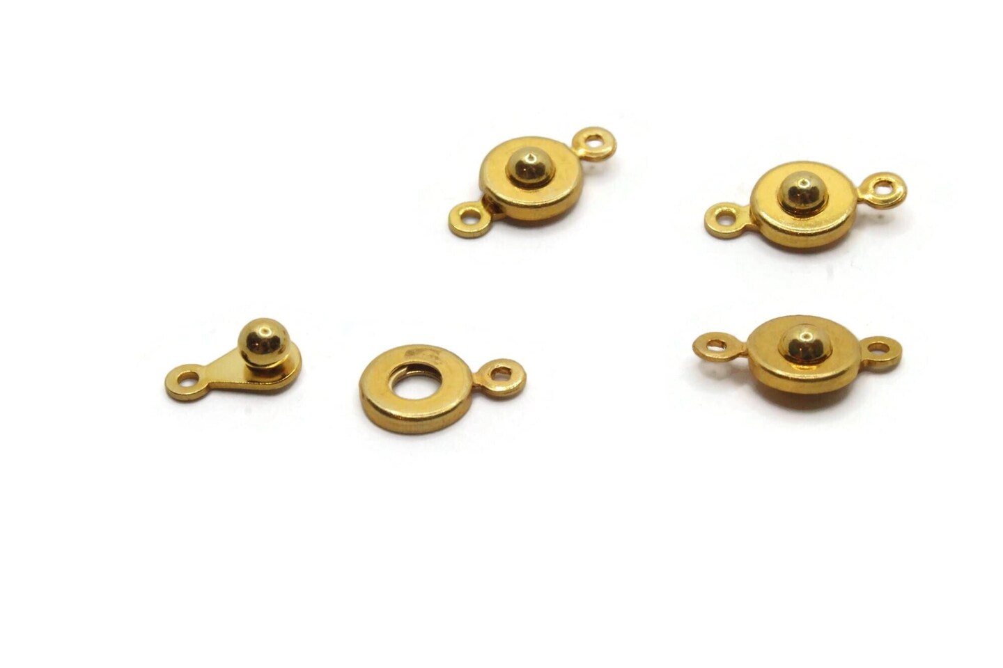 4 7mm Snap Clasps Golden Metal Clasps