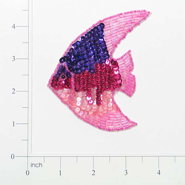 Pack of 2 Tropical Fish Sequin Applique