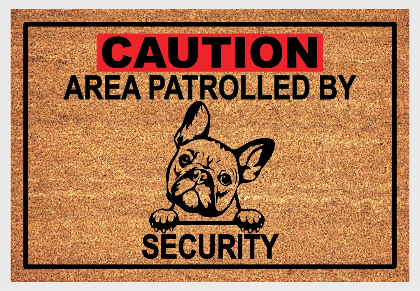 French Bulldog Security Doormat Frenchie Welcome Mat