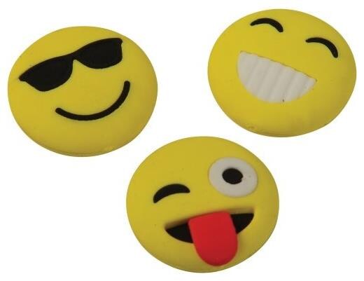 Emoji Erasers Include 12 Units