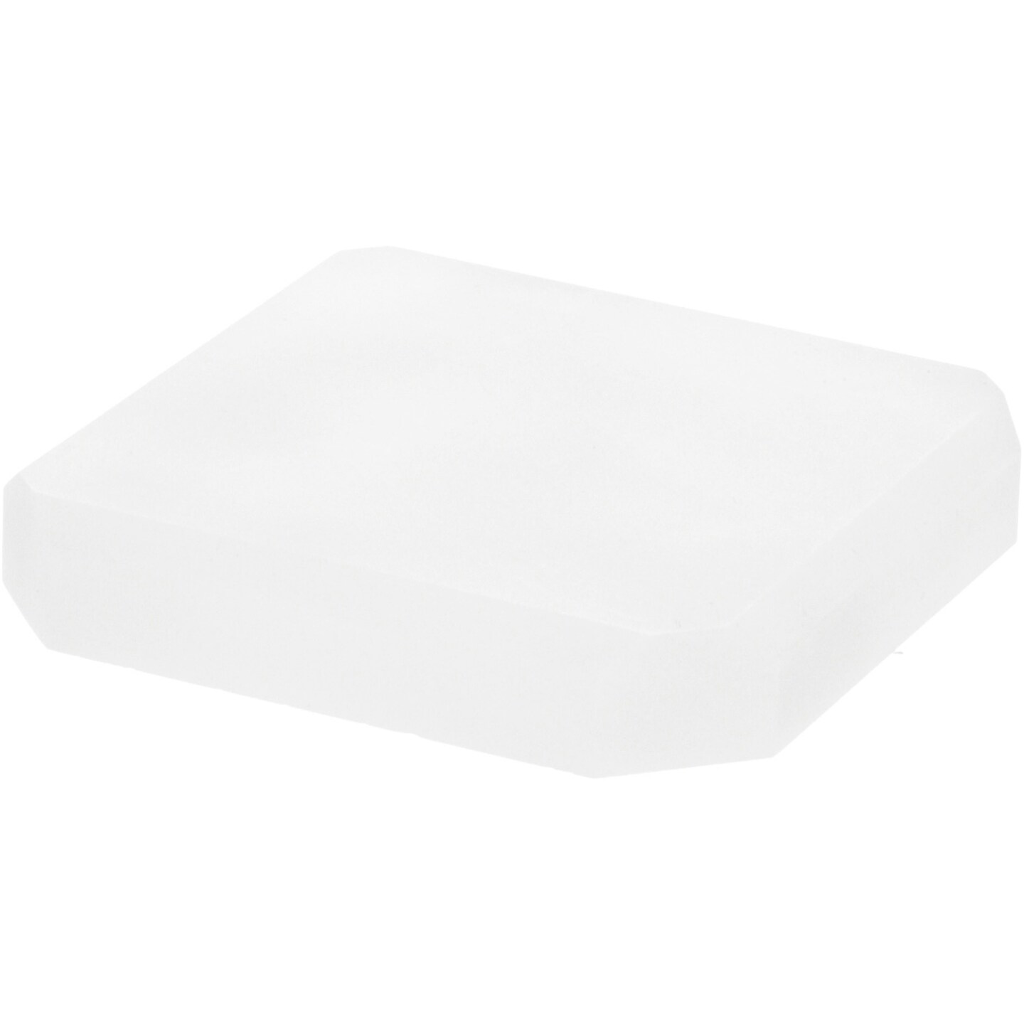 Plymor Frosted Acrylic Beveled Corner-Cut Display Base, 4&#x22; W x 4&#x22; D x 0.75&#x22; H
