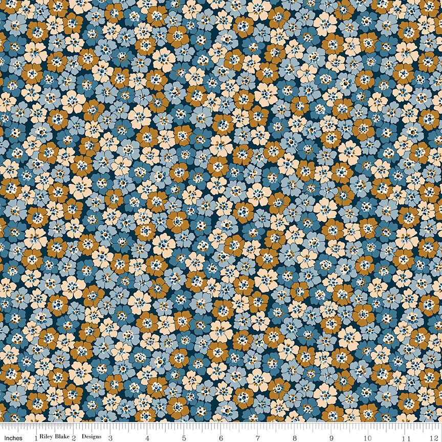 Spring Flourish in B (01667405b) | Denim Florals | Liberty Fabrics | Riley Blake