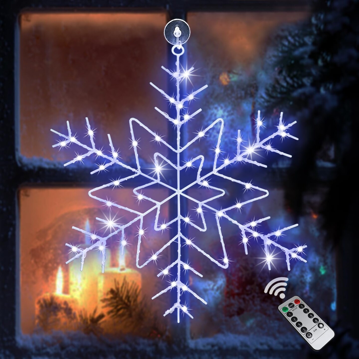 Christmas Snowflake Window Lights Decorations