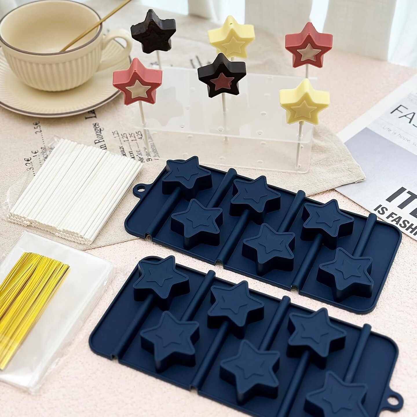 2 Pack Star Shape Silicone Chocolate Candy Molds