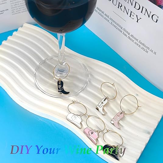 Set of 6 Cute Wine Glass Charms