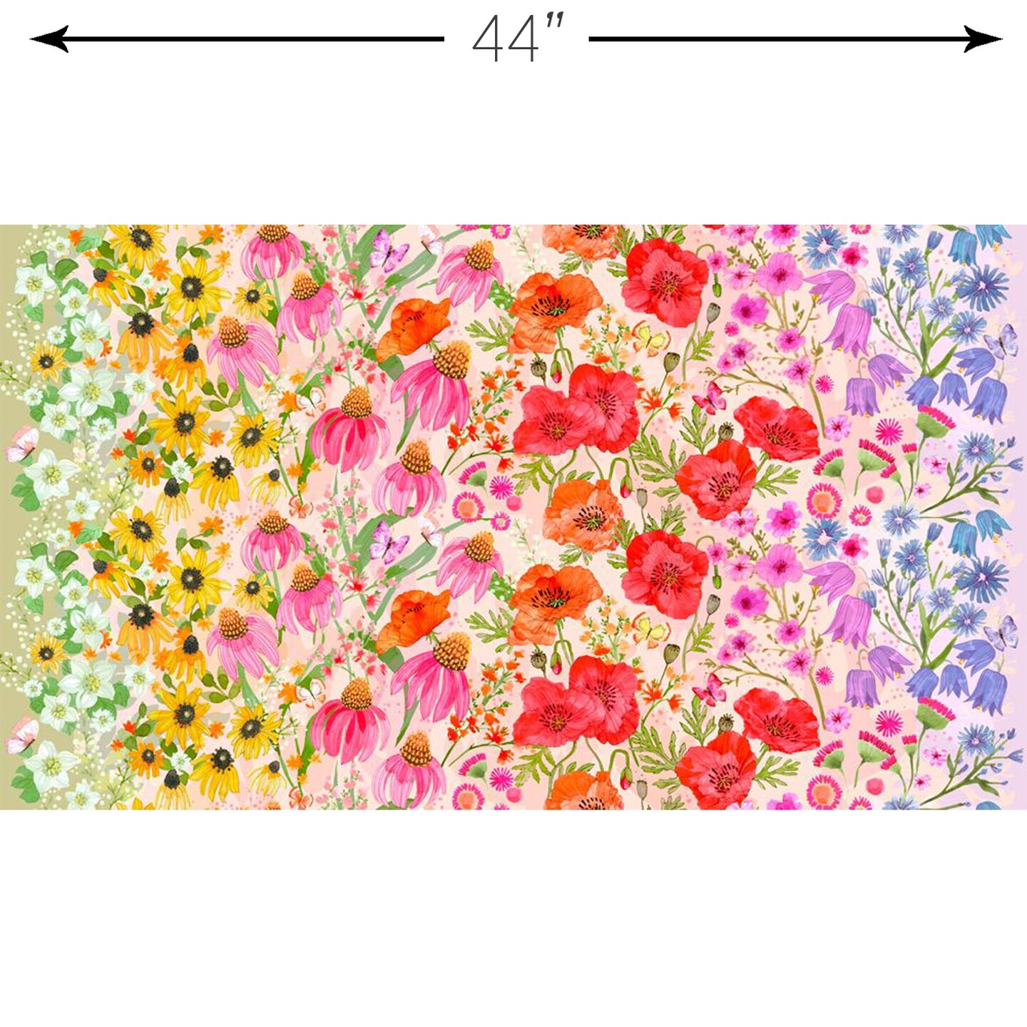Wildflowers Ombre in Pastel (48780 11) | Superbloom | Robin Pickens | Moda