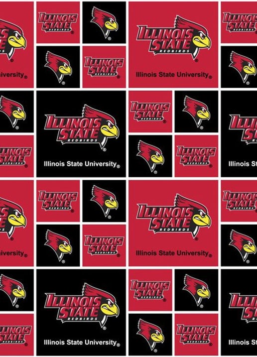 Licensed NCAA Illinois State All Over ILLST-020 Cotton Fabric by the Yard