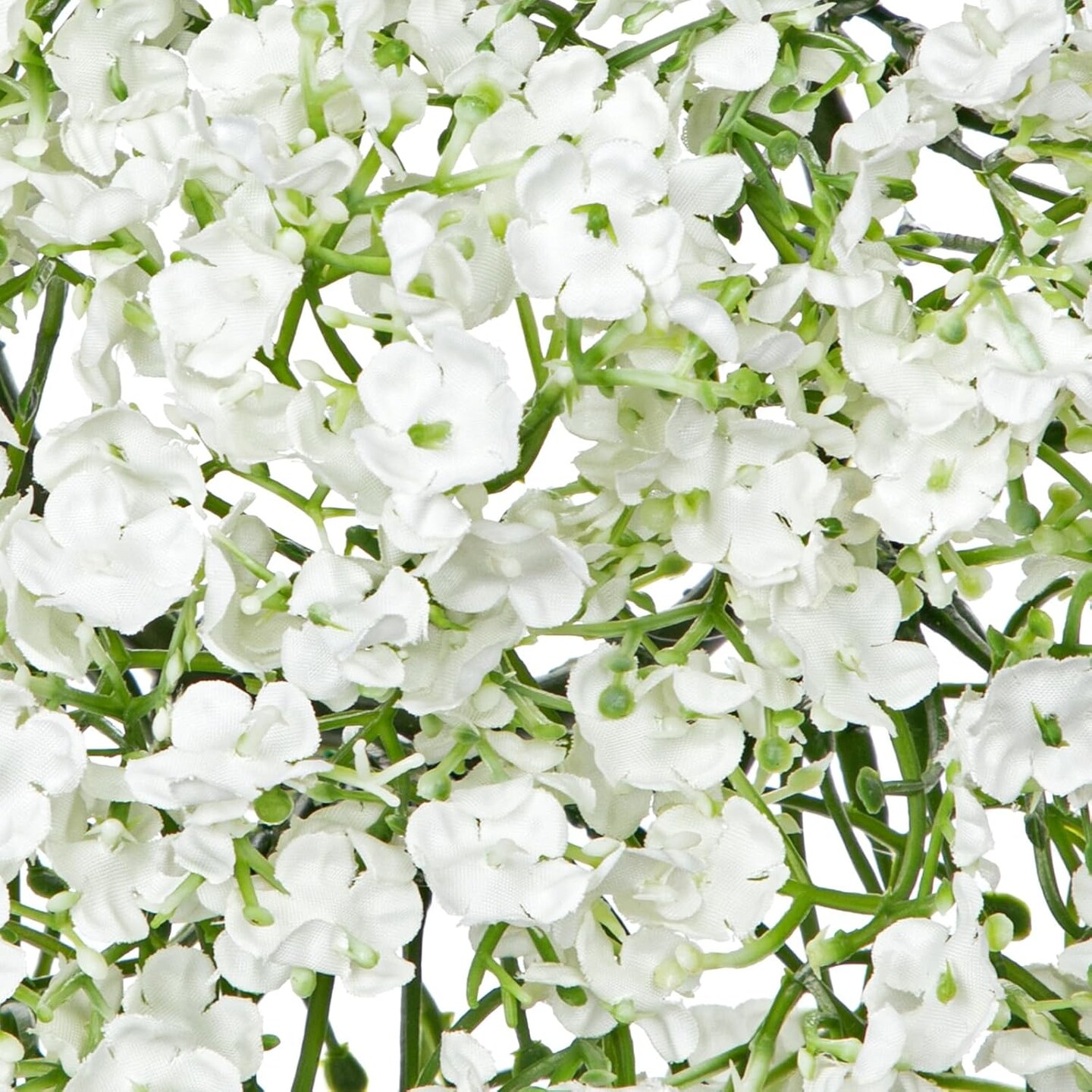 2 Pcs Small Artificial Baby's Breath Wreaths - 10" White Gypsophila Flower Garland & Candle Rings for Front Door, Kitchen Cabinets, Wedding Tabletop & Farmhouse Decor