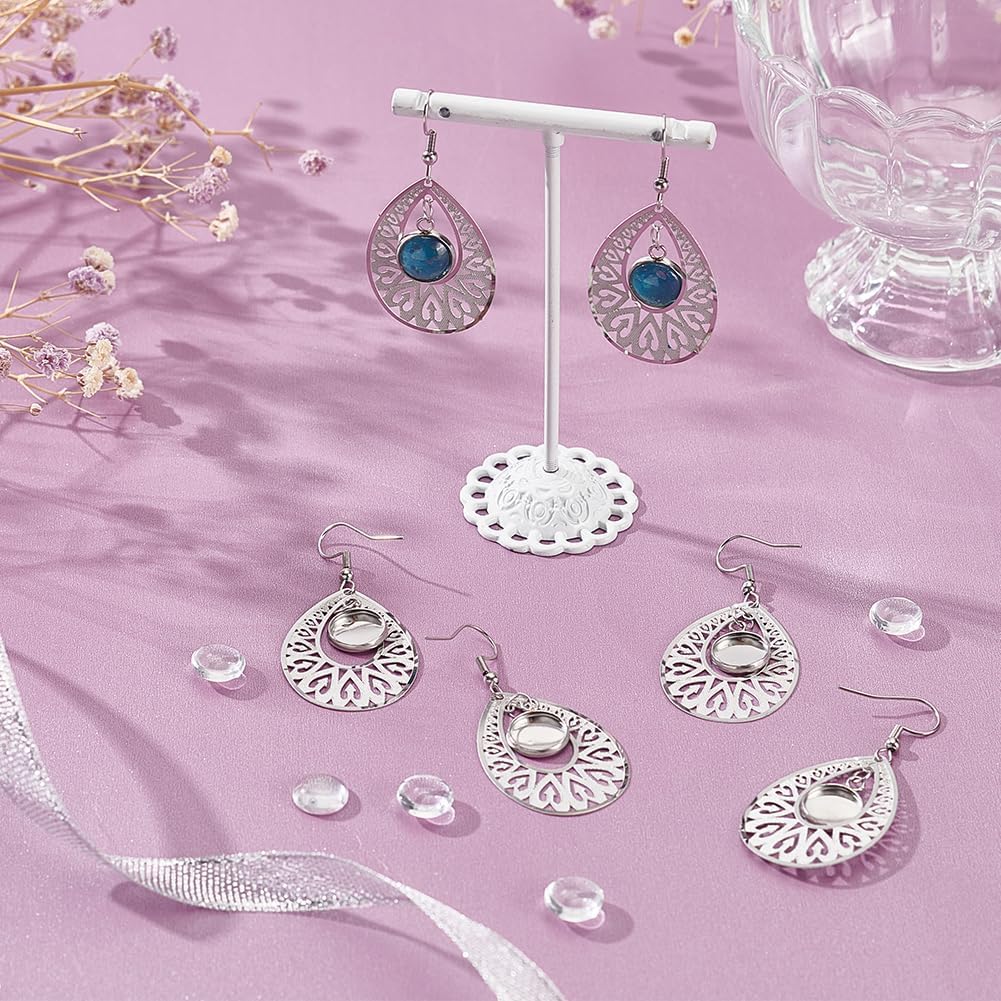 30 Sets 304 Stainless Steel Teardrop Dangle Earring Making Kits