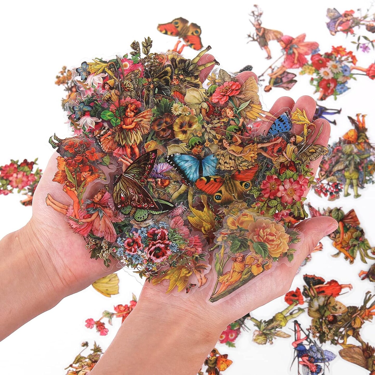 180 Pieces Vintage Fairy Stickers Scrapbook Supplies