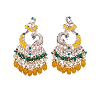 Orecchini Pendenti NOWON Boho Vintage – Etnici, Stile Jhumka Indiano, Color Argento/bronzo