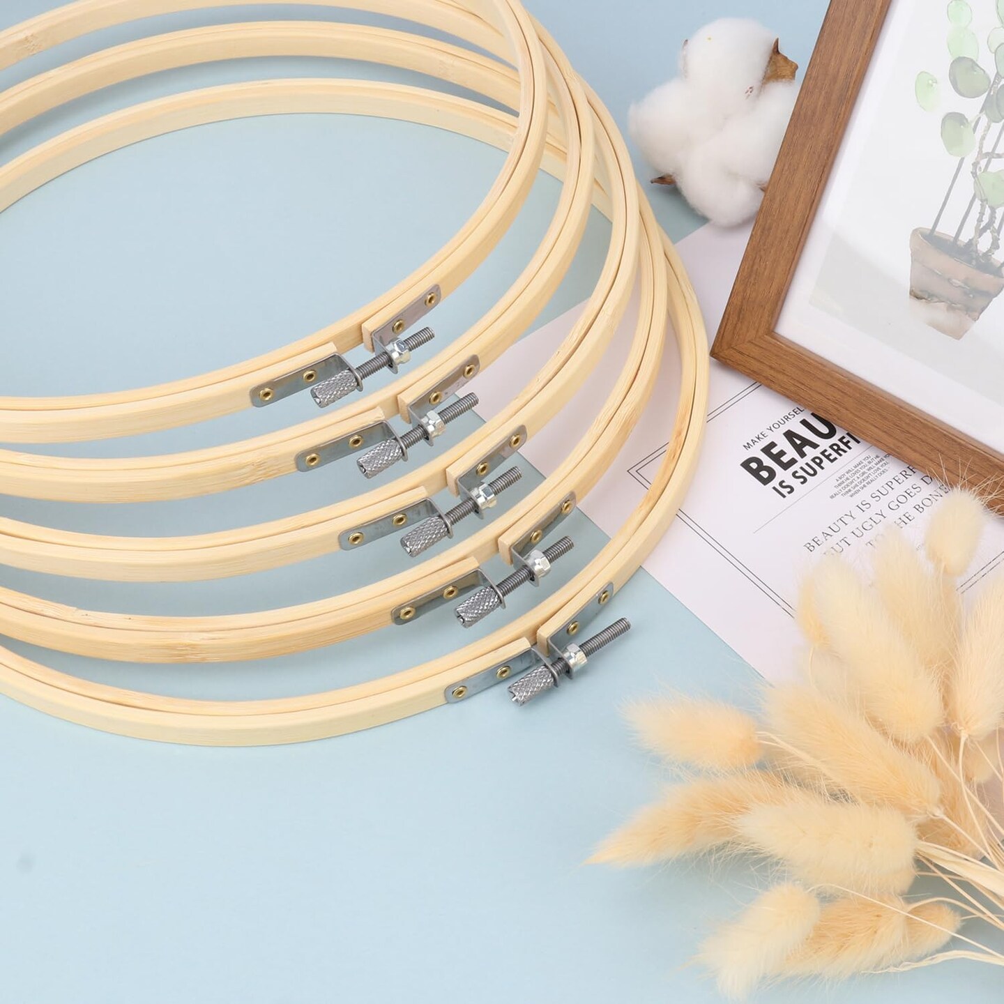15 Pieces 10 Inch Round Embroidery Hoops