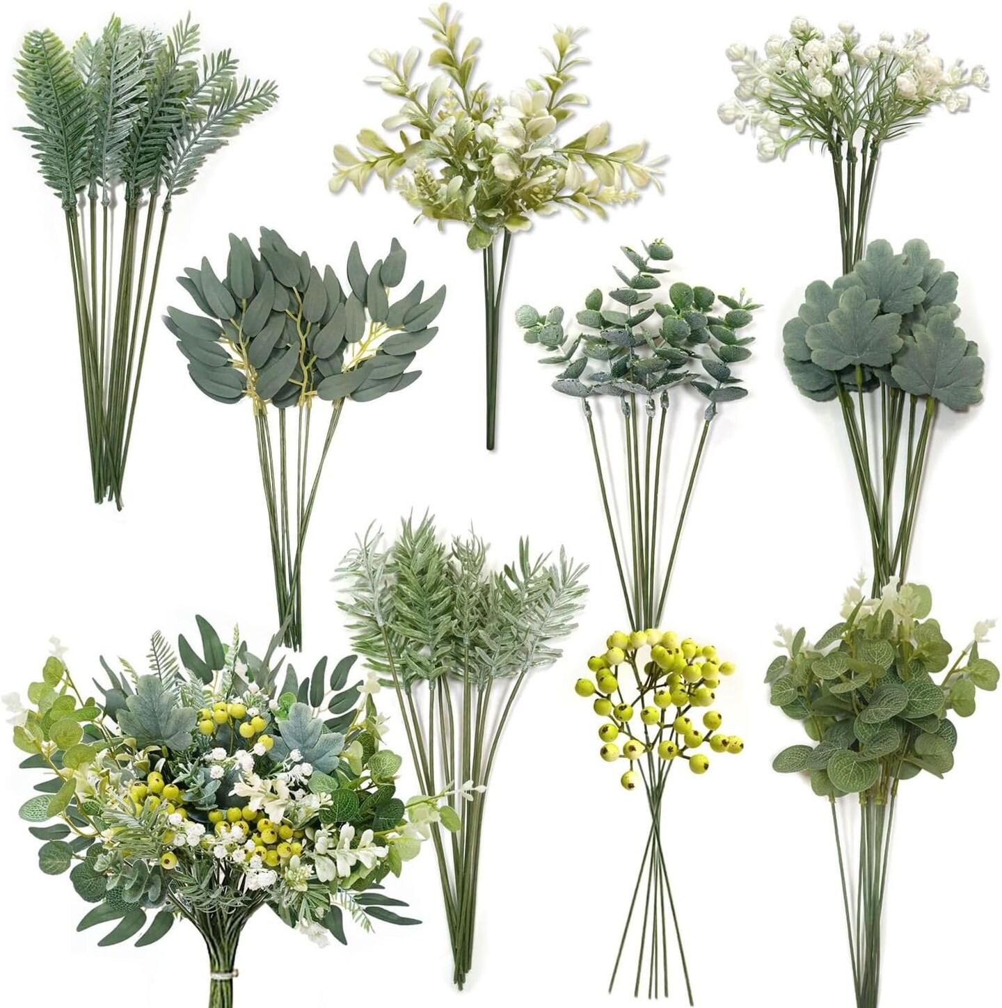 78Pcs Faux Flowers