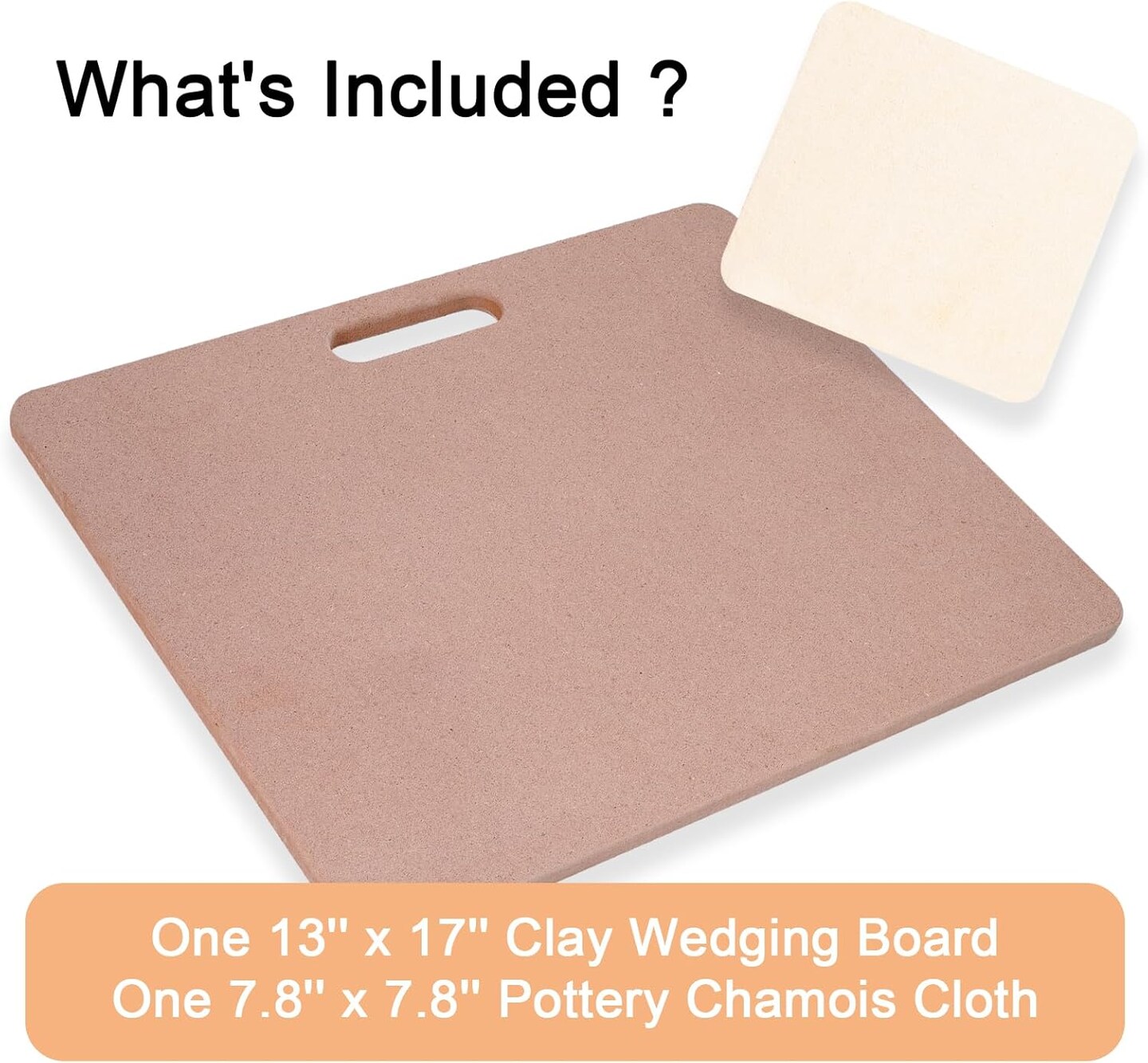 13 x 17 Inch Clay Wedging Board with Built-in Handle, 1/2‘’ Thickness Clay Board