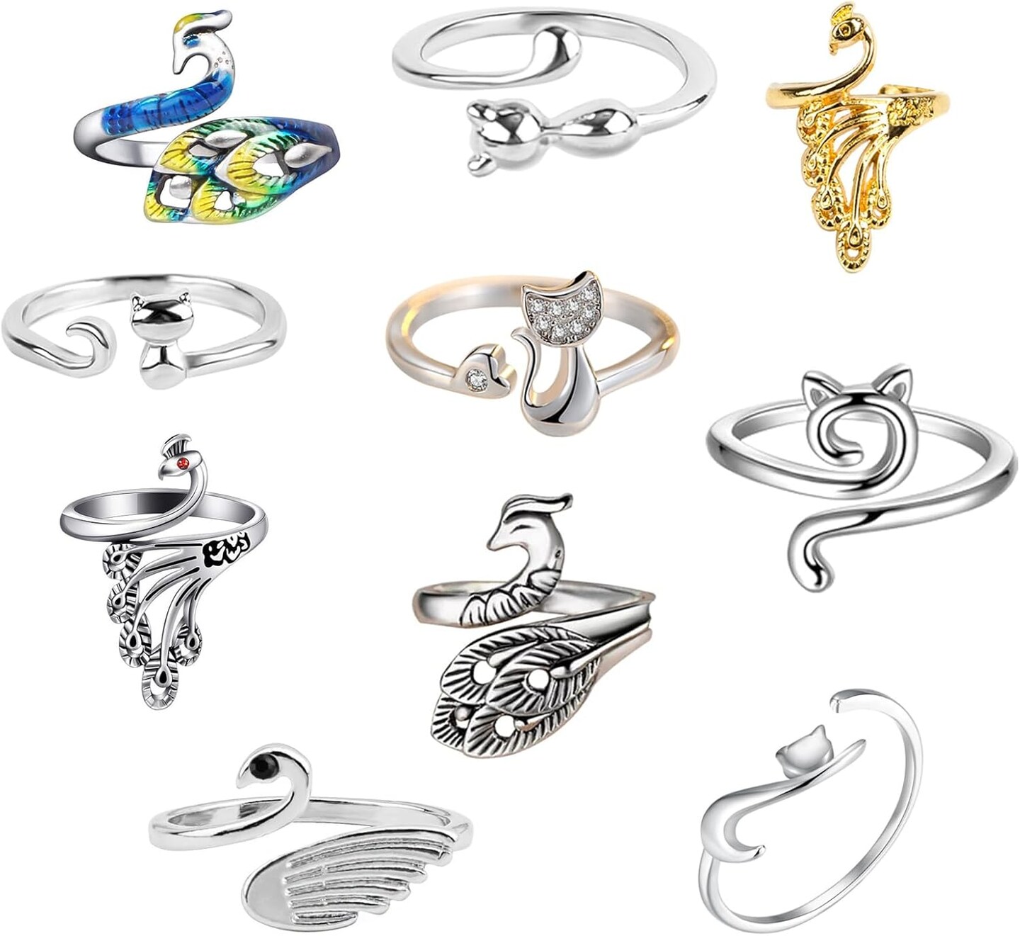 10 Pack Knitting Crochet Loop Ring