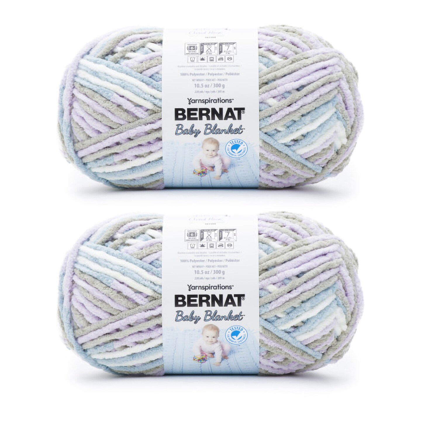 Bernat Baby Blanket Big Ball Yarn 24 Pack-Cloud Nine