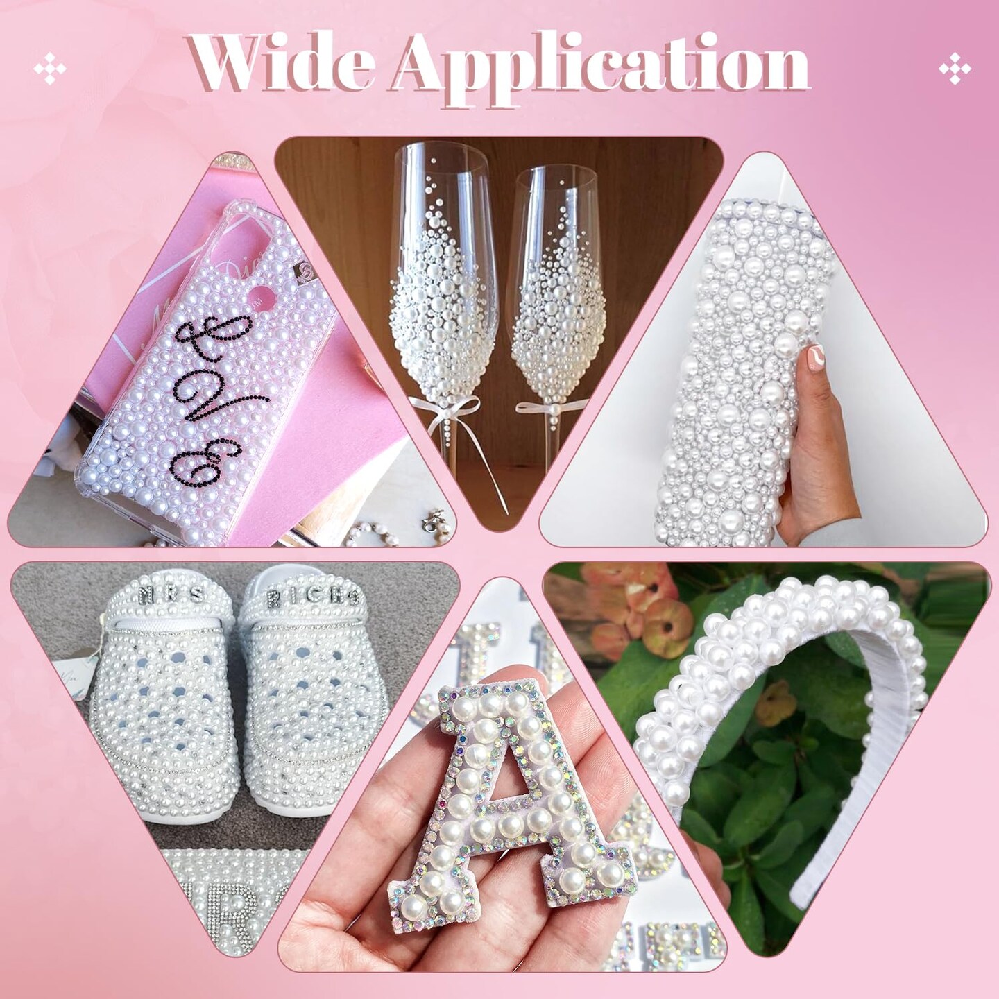 13000Pcs Flatback Pearls for Crafting (White)