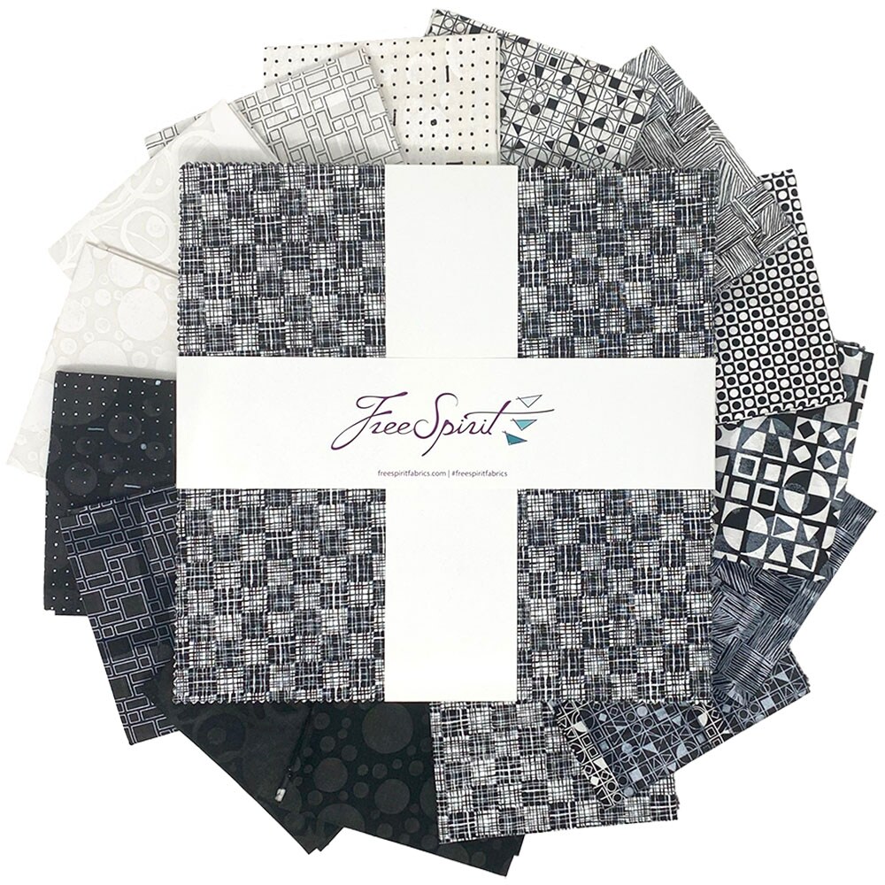 Black and White Musical 10" Square Pack (Layer Cake / 10" Charm) by Katie Pasquini Masopust for Free Spirit (FB610KP.BKWHTMUSIC)