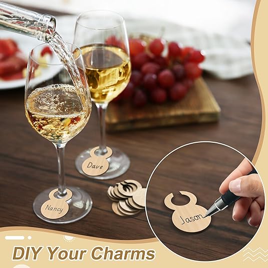 60pcs Wine Glass Charms