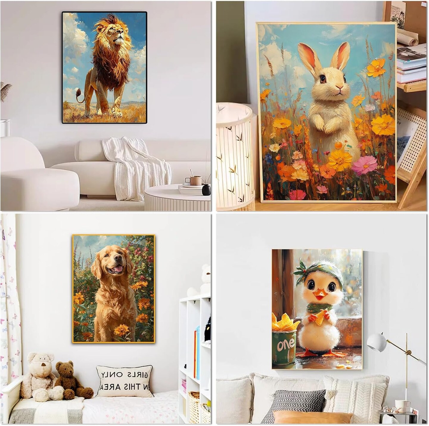 12 Pack Animal Diamond Painting Kits