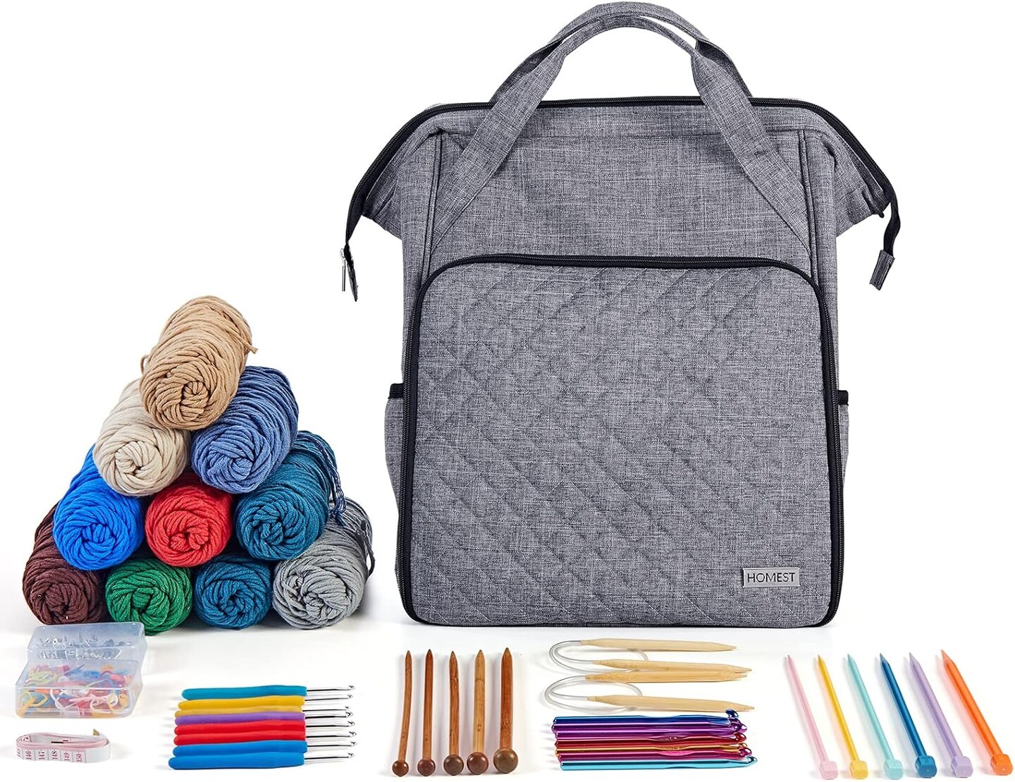 Crochet Bag Organizer (Grey)