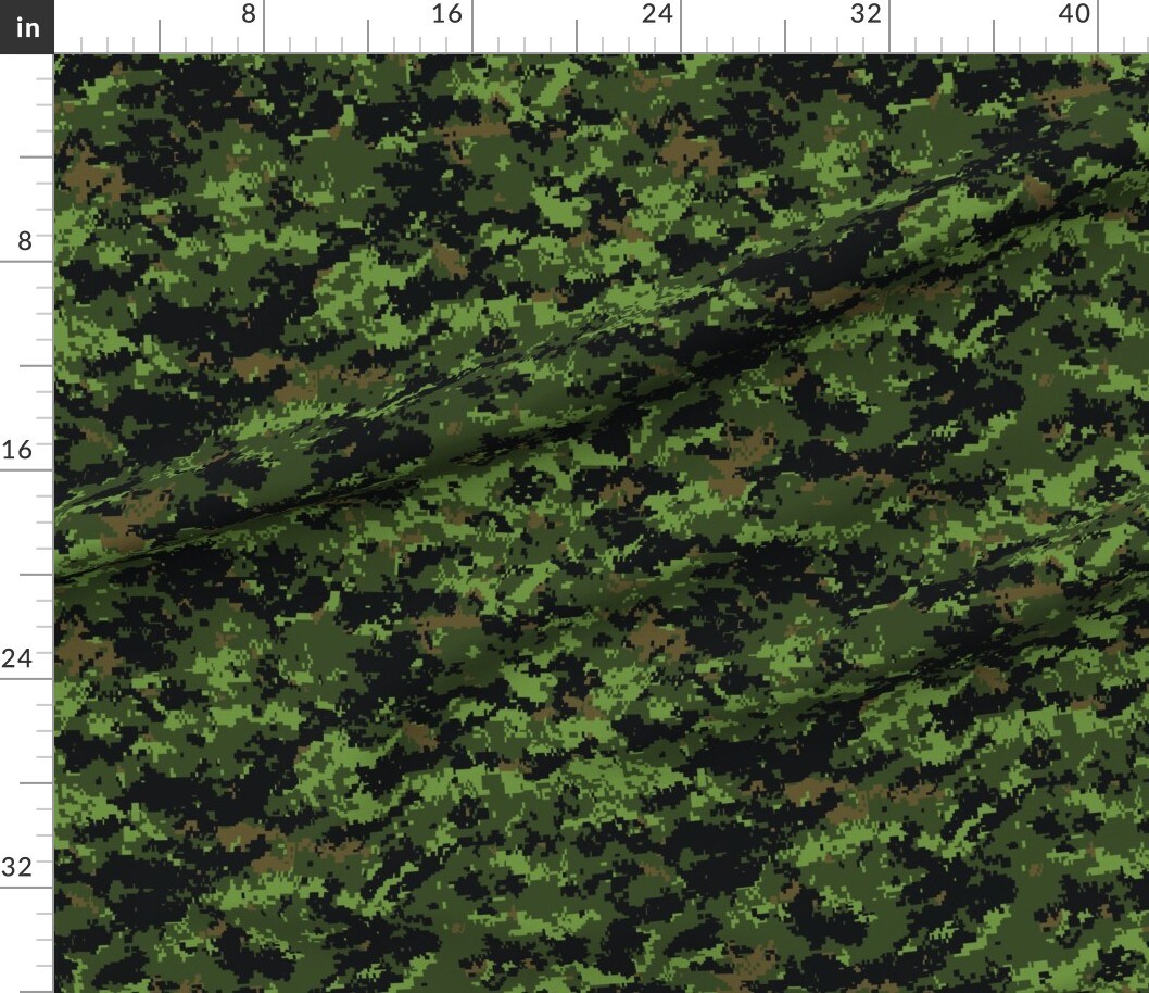 Canadian Digital Camo Custom Printed Fabric by Spoonflower Various Fabrics by the Yard or Fat Quarter