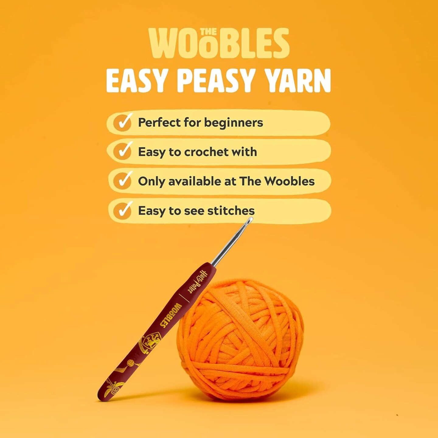 Beginners Crochet Kit with Easy Peasy Yarn