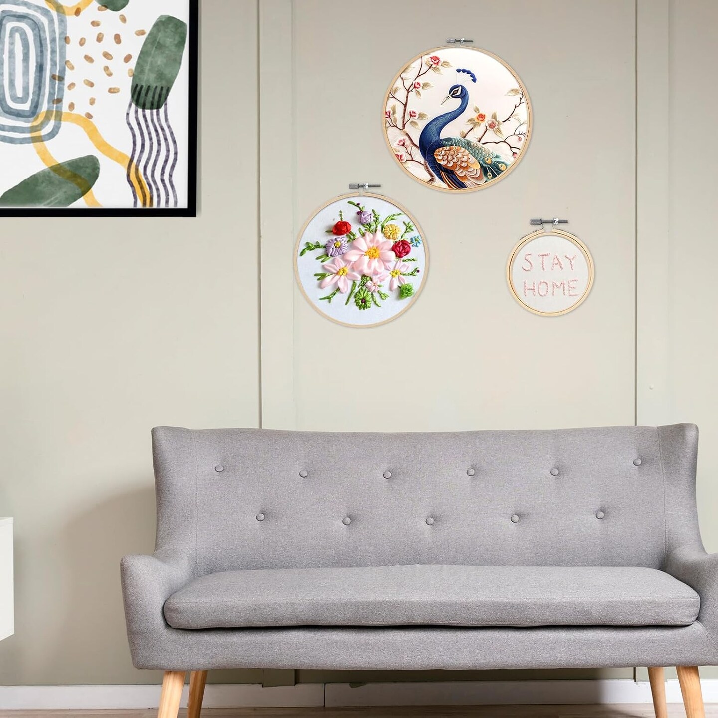 15Pcs Embroidery Hoops, 3/6/8 inch Small Embroidery Hoop ( 3 Sizes)