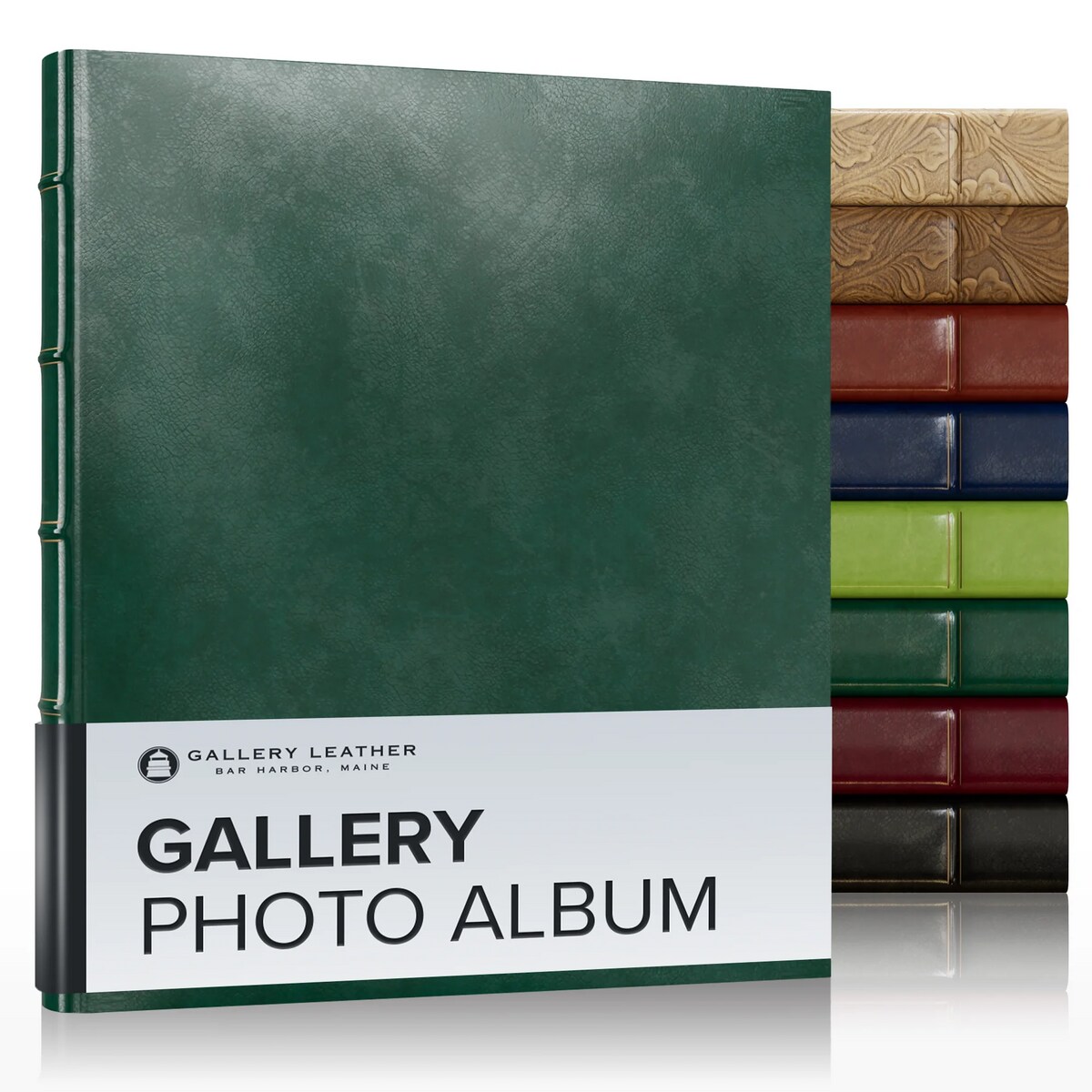 Gallery Leather Photo Album 4x6-3 Ring Binder Photo Album, 60 Pages for 120 Photos, Fillable, Can Fit 8x10 and 5x7 Photos, Handcrafted - 11.75 x 10.5 "