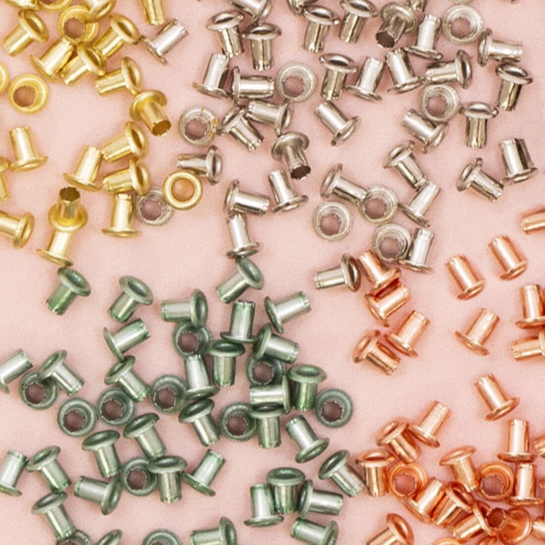 Pack of 50 Mini Metallic Eyelets