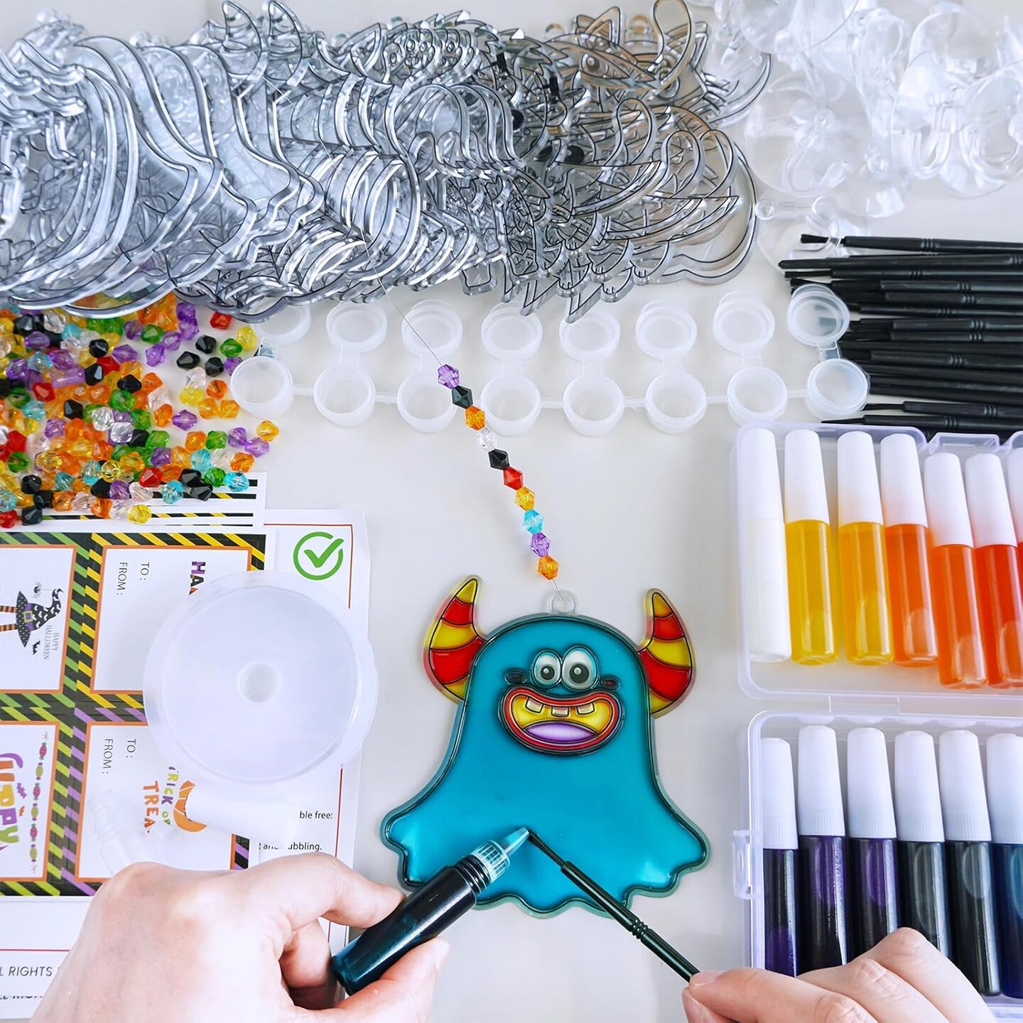 30 Sets Halloween Suncatchers Craft Kits