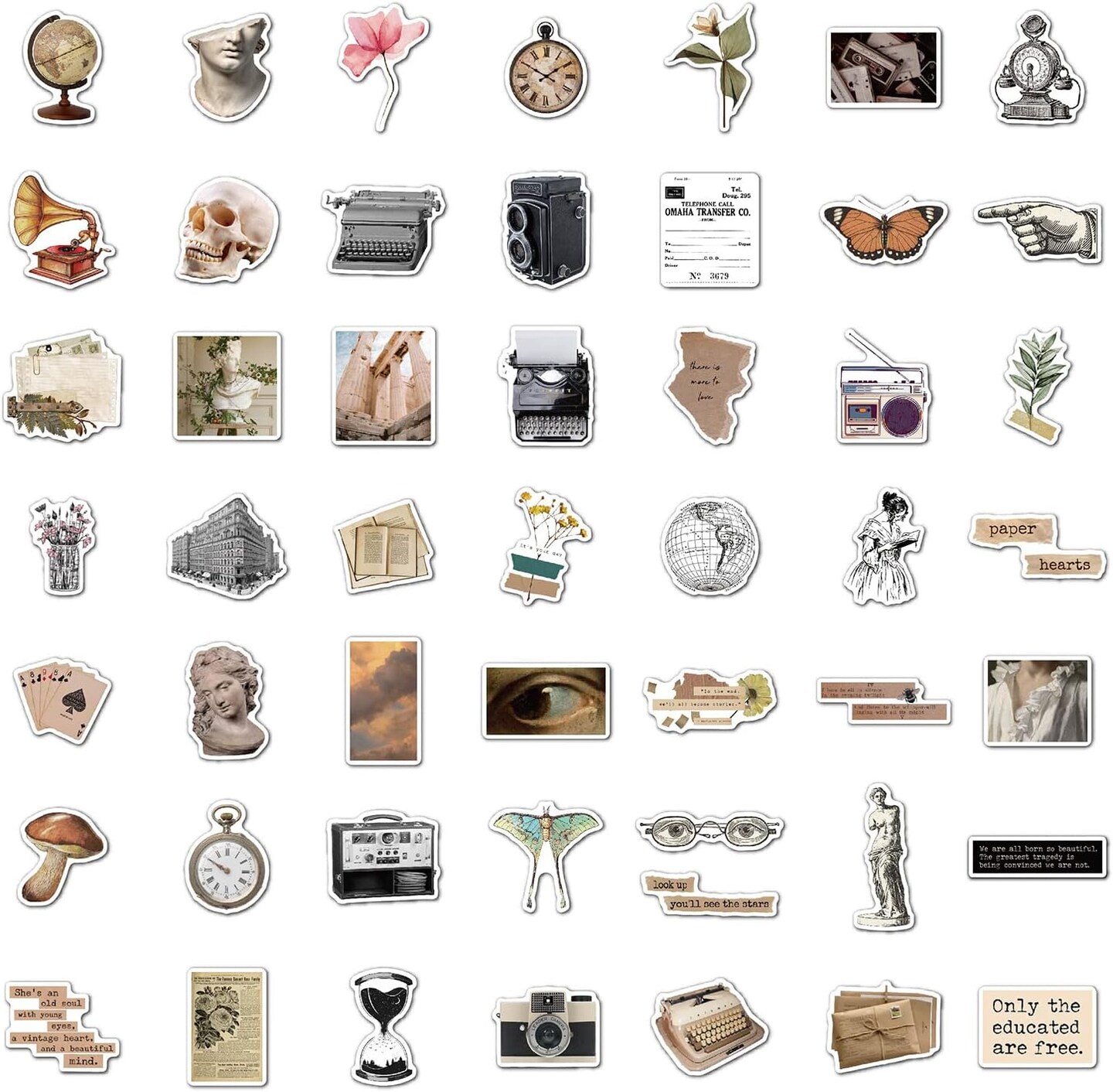 Old Times Vintage Stickers Scrapbook Supplies (Spring Flowers) 2.6 x 2.3 x 0.3 inches