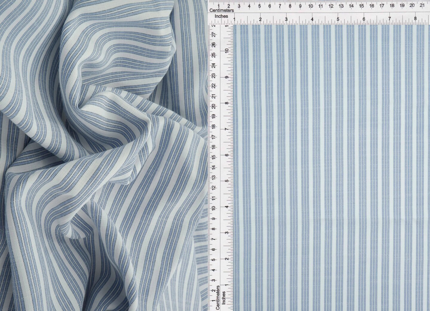 1 Yard Poplin Triple Stripe Fabric 57/58&#x2033; Wide Polyester Rayon Blend