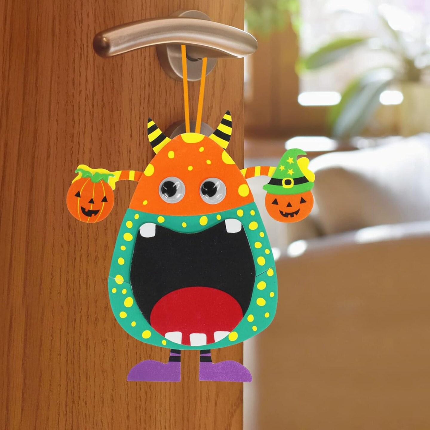 Pumpkin Monster Jack-o&#x27;-Lantern Foam 24 Sets Halloween Crafts Kits