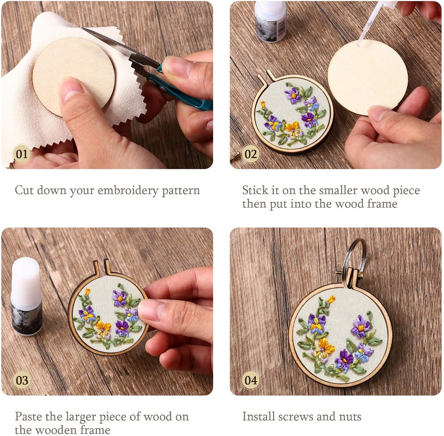 Mini Embroidery Hoop Wooden
