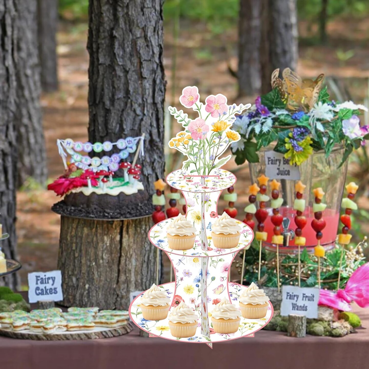 Wildflower Cupcake Stand