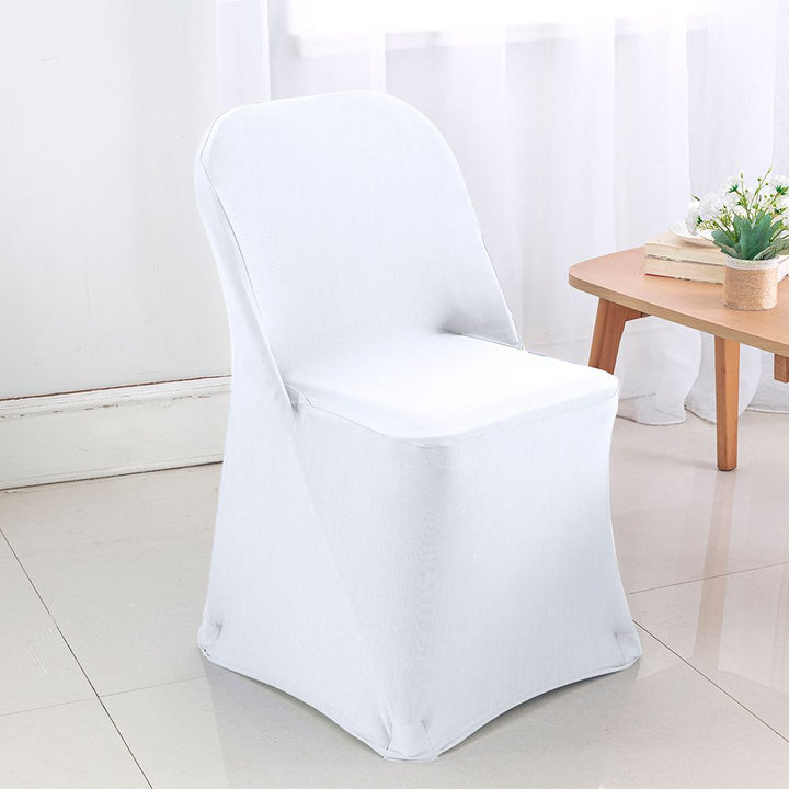 White Folding Spandex Chair Cover for Event Seating