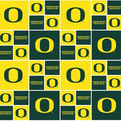 Licensed NCAA University of Oregon Ducks OR-020 Cotton Fabric by the Yard