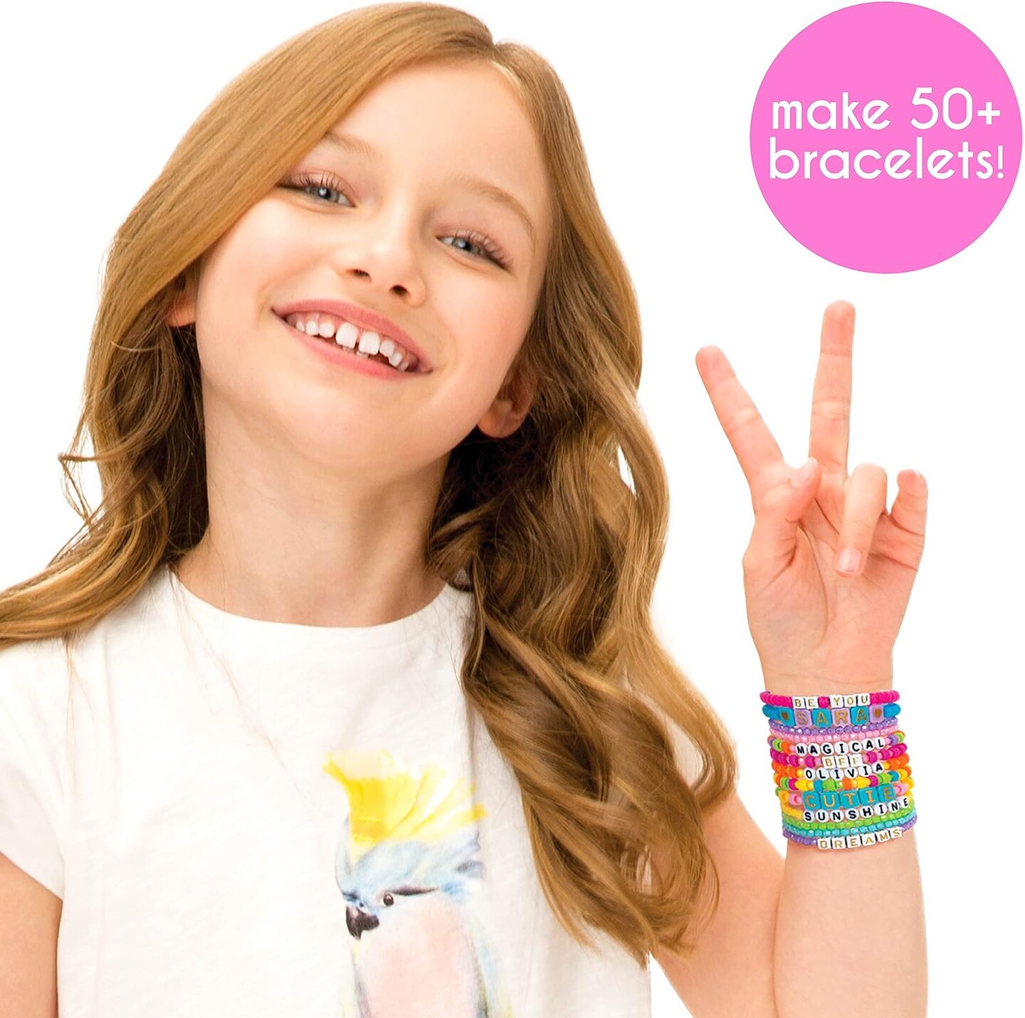 DIY Bracelet Making Kit with 2000 Beads (Multi-Color) 16 x 2 x 12 inches