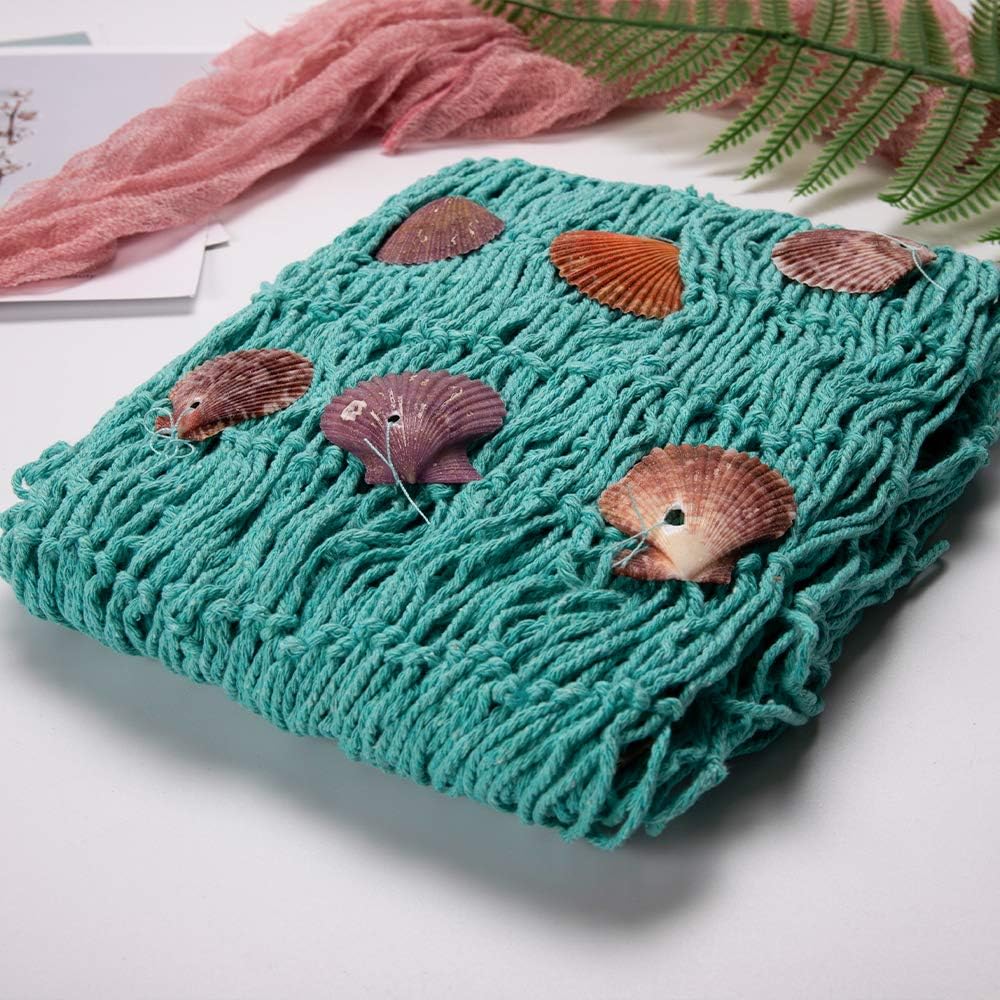 Nature Fish Net Wall Decoration with Shells